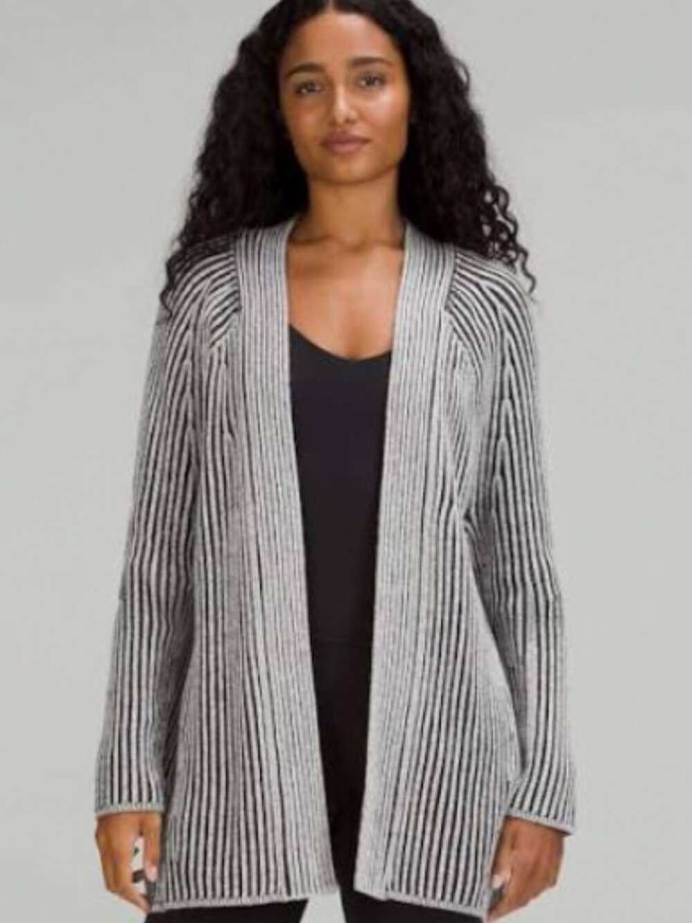Lululemon Women's Open Front Cotton-Cashmere Sweater Wrap Cardigan Size 8